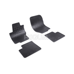 CAR RUBBER FLOOR MATS BLACK MERCEDES ML W164 (2006-2012) RIGUM