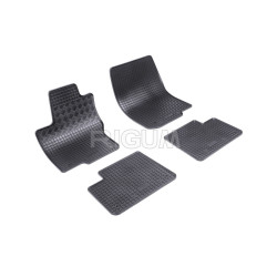 CAR RUBBER FLOOR MATS BLACK MERCEDES ML W166 (2012-...) RIGUM
