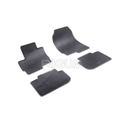 CAR RUBBER FLOOR MATS BLACK MITSUBISHI COLT 5d. (2009-...) RIGUM