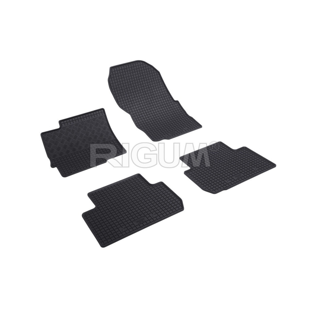 CAR RUBBER FLOOR MATS BLACK MITSUBISHI ECLIPSE CROSS (2018-...) RIGUM