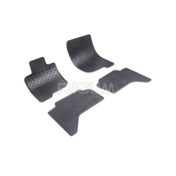 CAR RUBBER FLOOR MATS BLACK MITSUBISHI L200 (2007-2015) RIGUM