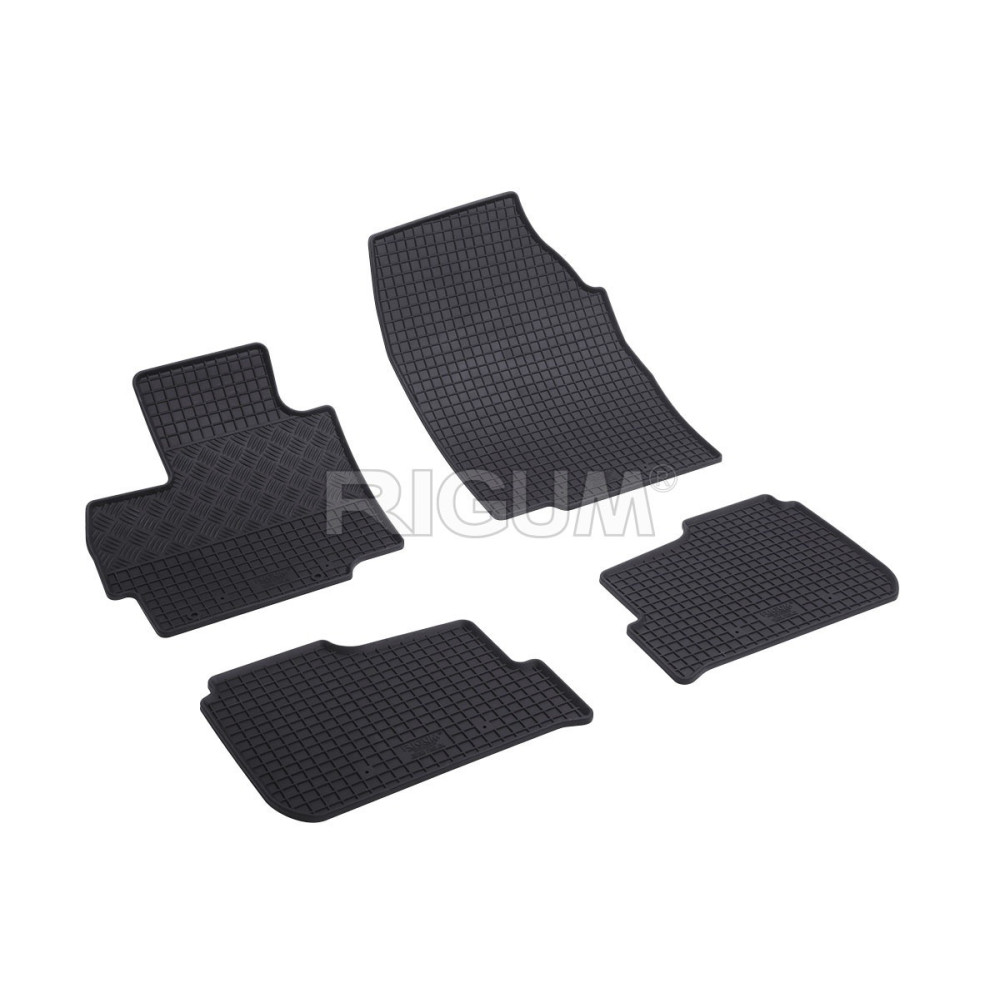 CAR RUBBER FLOOR MATS BLACK MITSUBISHI SPACE STAR (2014-...) RIGUM
