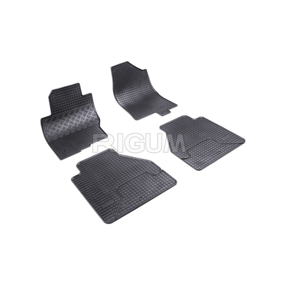 CAR RUBBER FLOOR MATS BLACK NISSAN PATHFINDER (2010-2015) RIGUM