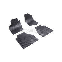 CAR RUBBER FLOOR MATS BLACK NISSAN PATHFINDER (2010-2015) RIGUM