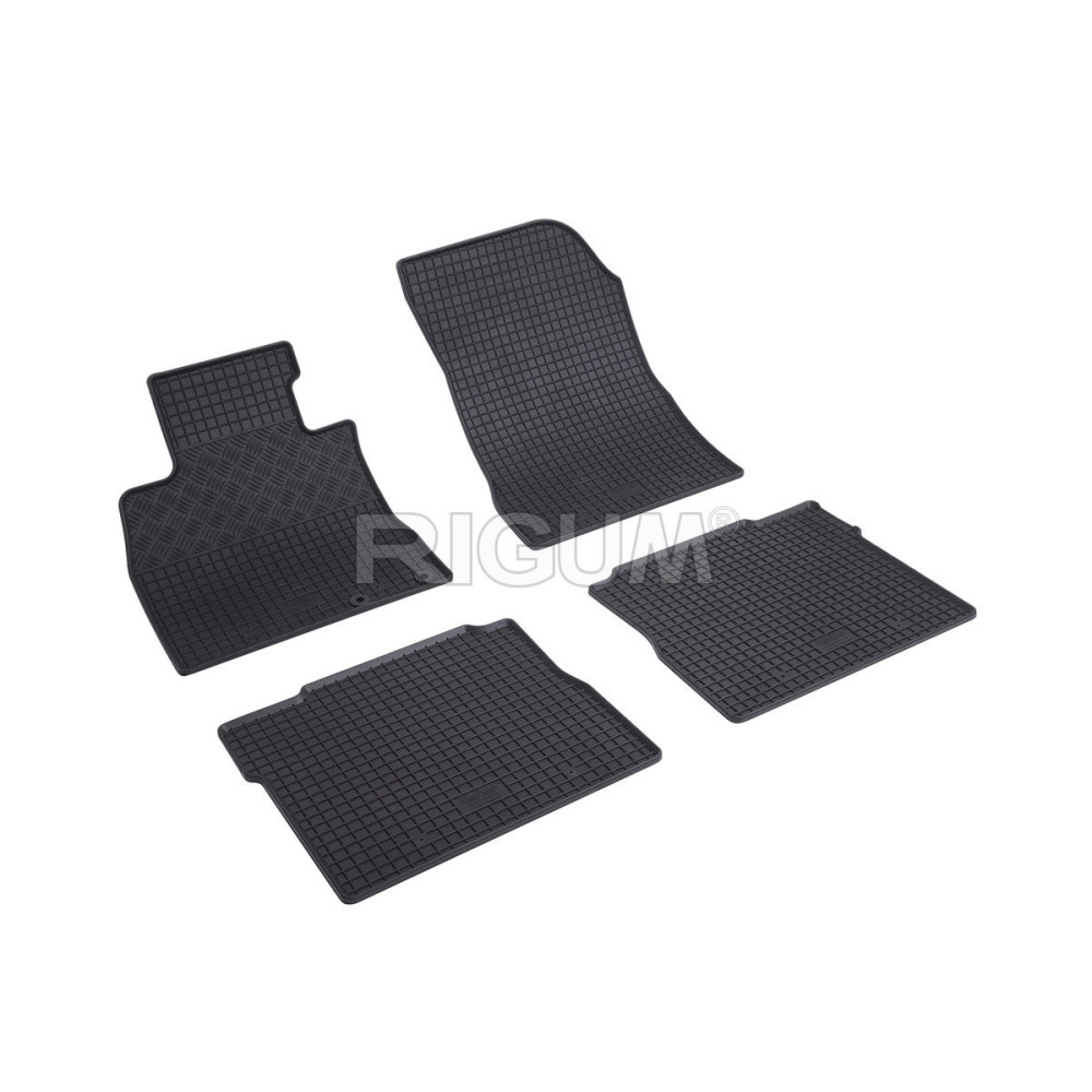 CAR RUBBER FLOOR MATS BLACK NISSAN NOTE (2013-...) RIGUM