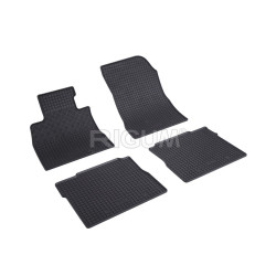 CAR RUBBER FLOOR MATS BLACK NISSAN NOTE (2013-...) RIGUM