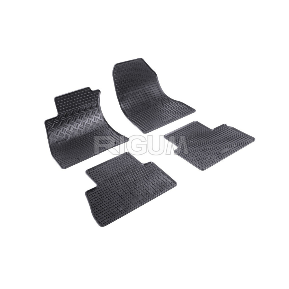 CAR RUBBER FLOOR MATS BLACK NISSAN JUKE (2010-2019) RIGUM
