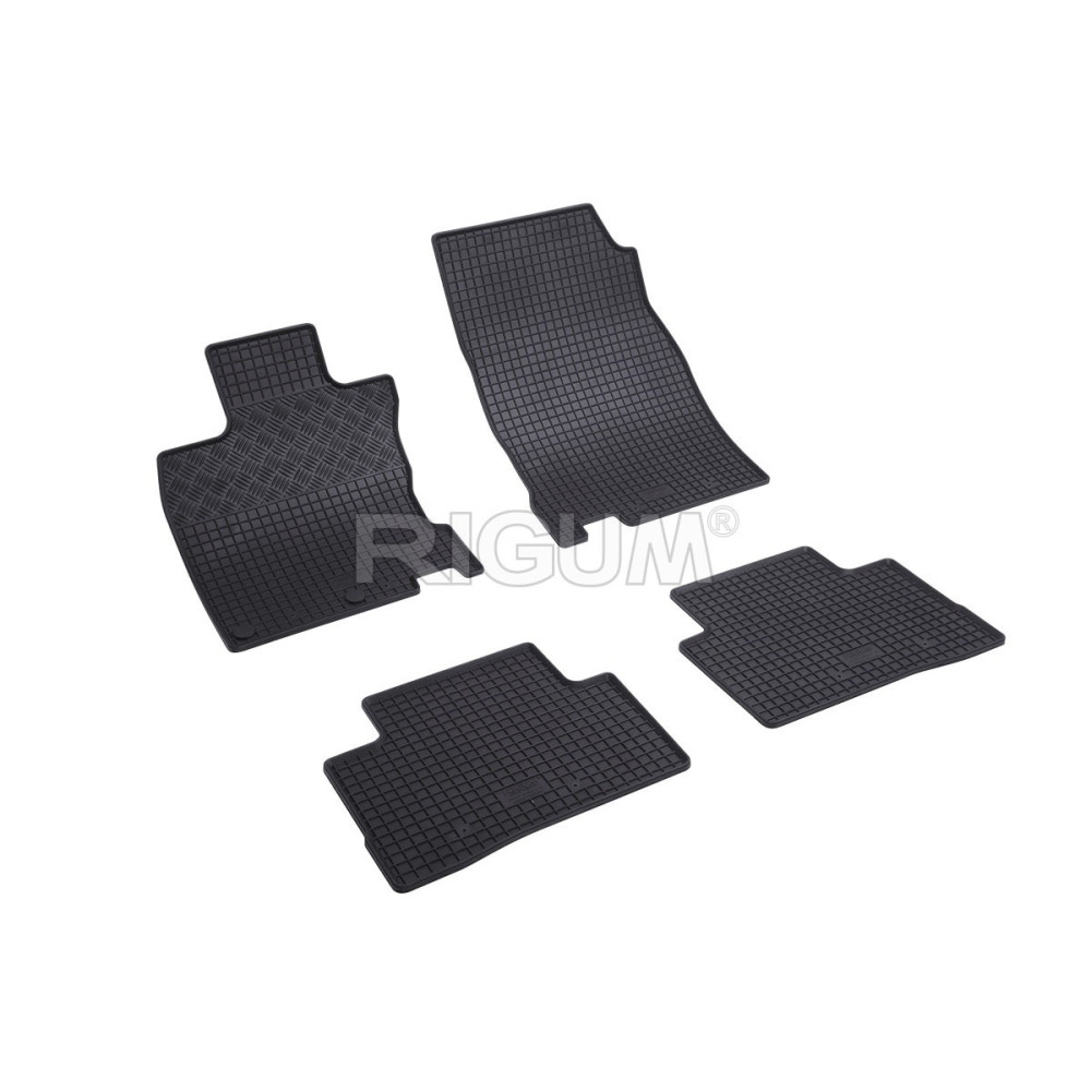 CAR RUBBER FLOOR MATS BLACK NISSAN QASHQAI (2014-2021) RIGUM