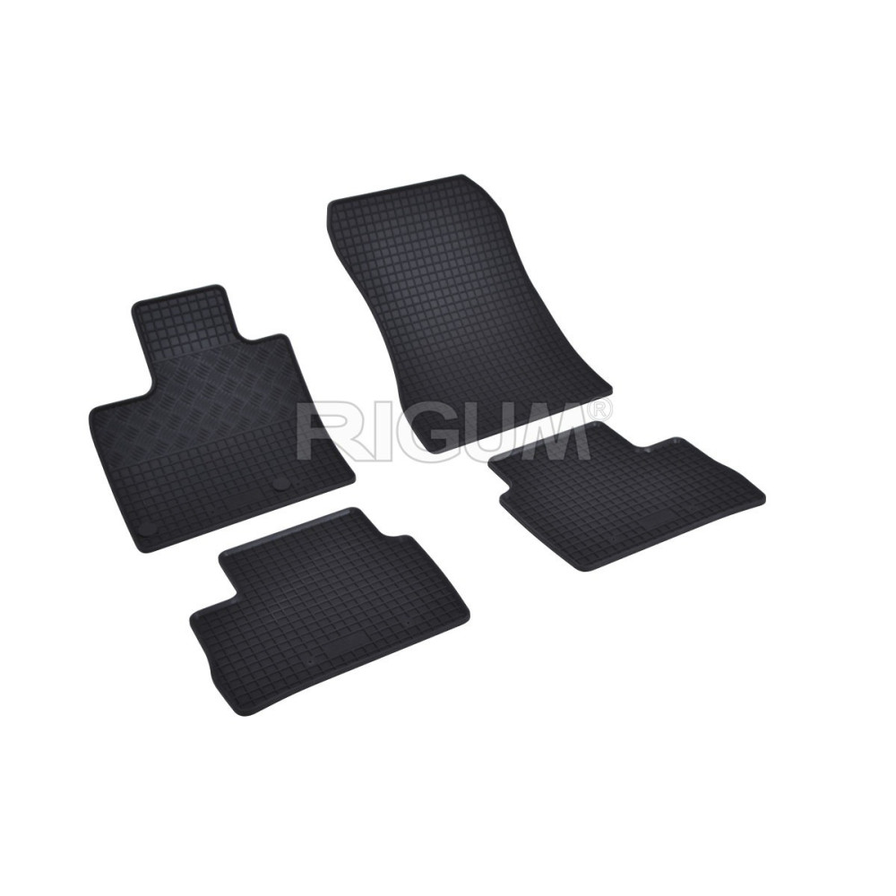 CAR RUBBER FLOOR MATS BLACK NISSAN QASHQAI (2021-...) RIGUM