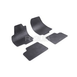CAR RUBBER FLOOR MATS BLACK OPEL ASTRA H (2004-2009) RIGUM