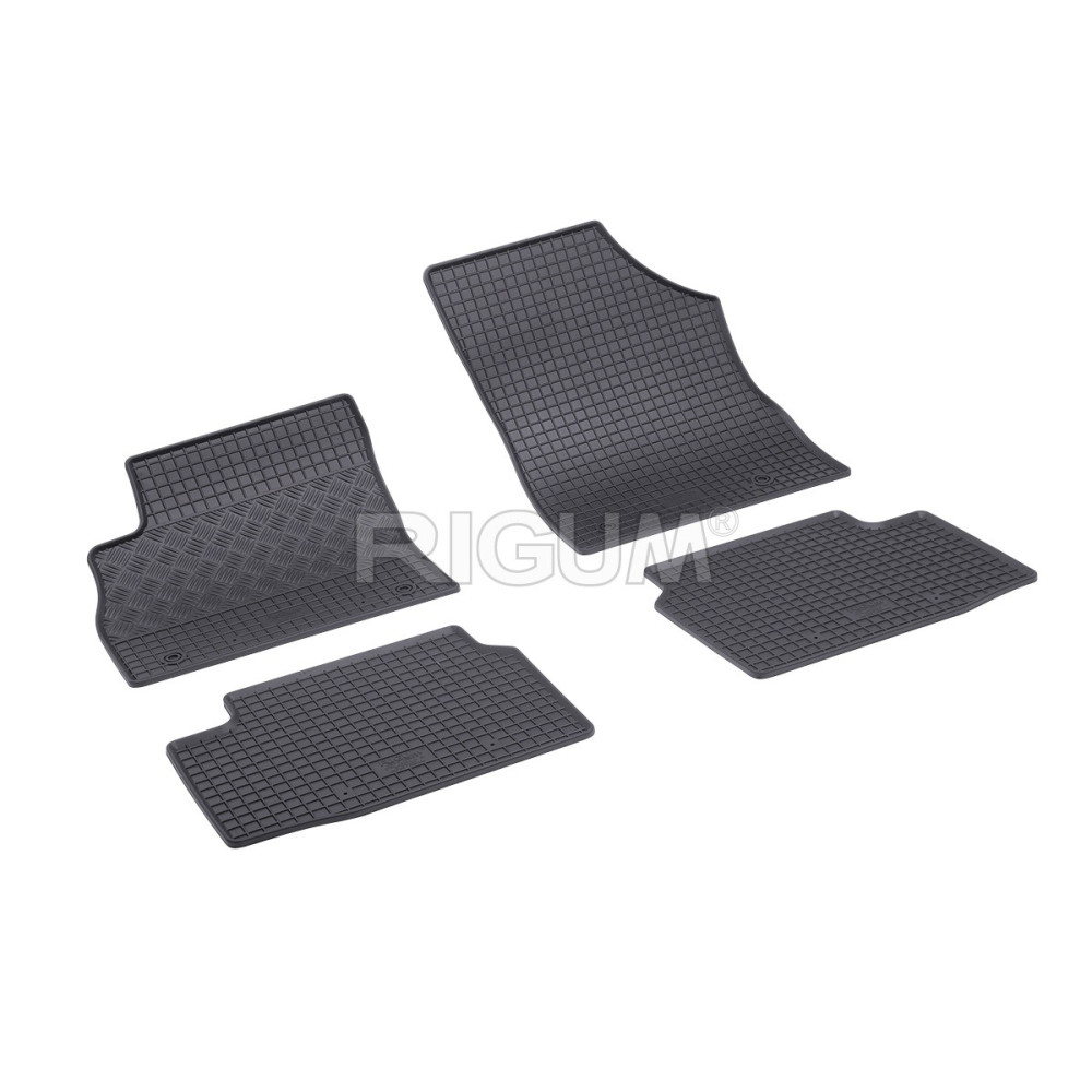 CAR RUBBER FLOOR MATS BLACK OPEL ASTRA K (2015-...) RIGUM