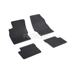 CAR RUBBER FLOOR MATS BLACK OPEL CORSA E (2014-2020) RIGUM