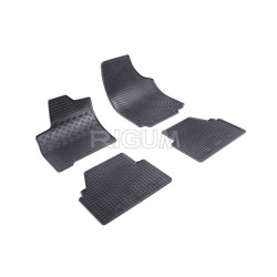 CAR RUBBER FLOOR MATS BLACK OPEL MERIVA (2003-2010) RIGUM