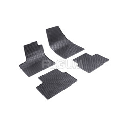 CAR RUBBER FLOOR MATS BLACK OPEL MERIVA (2010-...) RIGUM