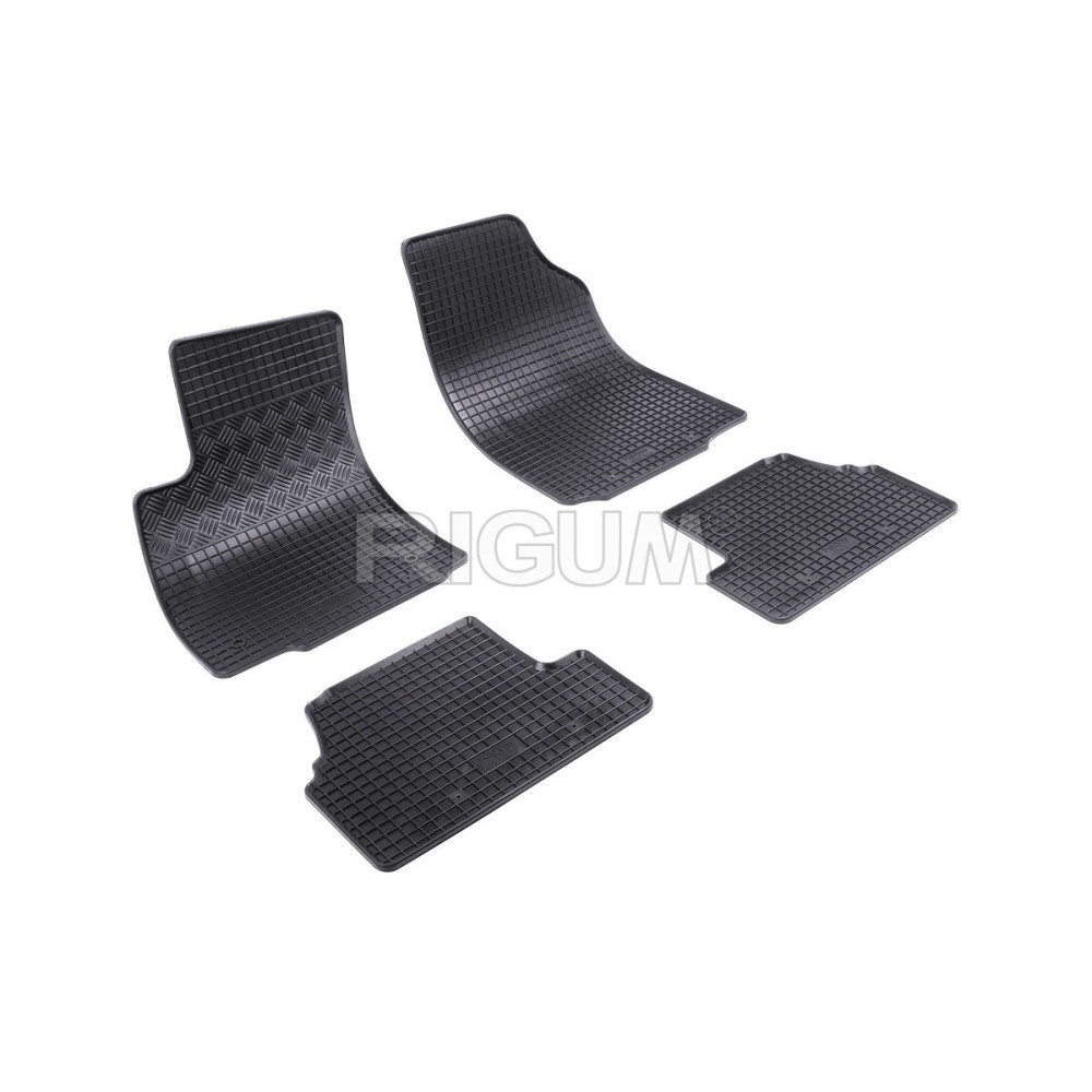 CAR RUBBER FLOOR MATS BLACK CHEVROLET TRAX (2013-...) RIGUM