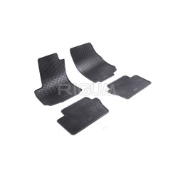 CAR RUBBER FLOOR MATS BLACK OPEL ZAFIRA B (2005-2012) RIGUM