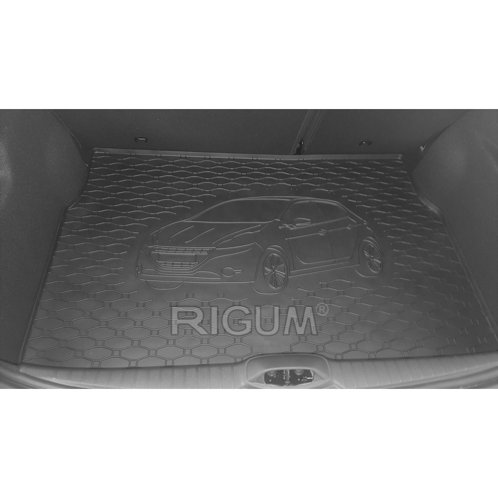 CAR RUBBER TRUNK MAT PEUGEOT 208 HB (2012-2019) RIGUM