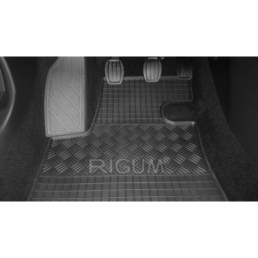 CAR RUBBER FLOOR MATS BLACK PEUGEOT 308 SW (2014-2022) RIGUM