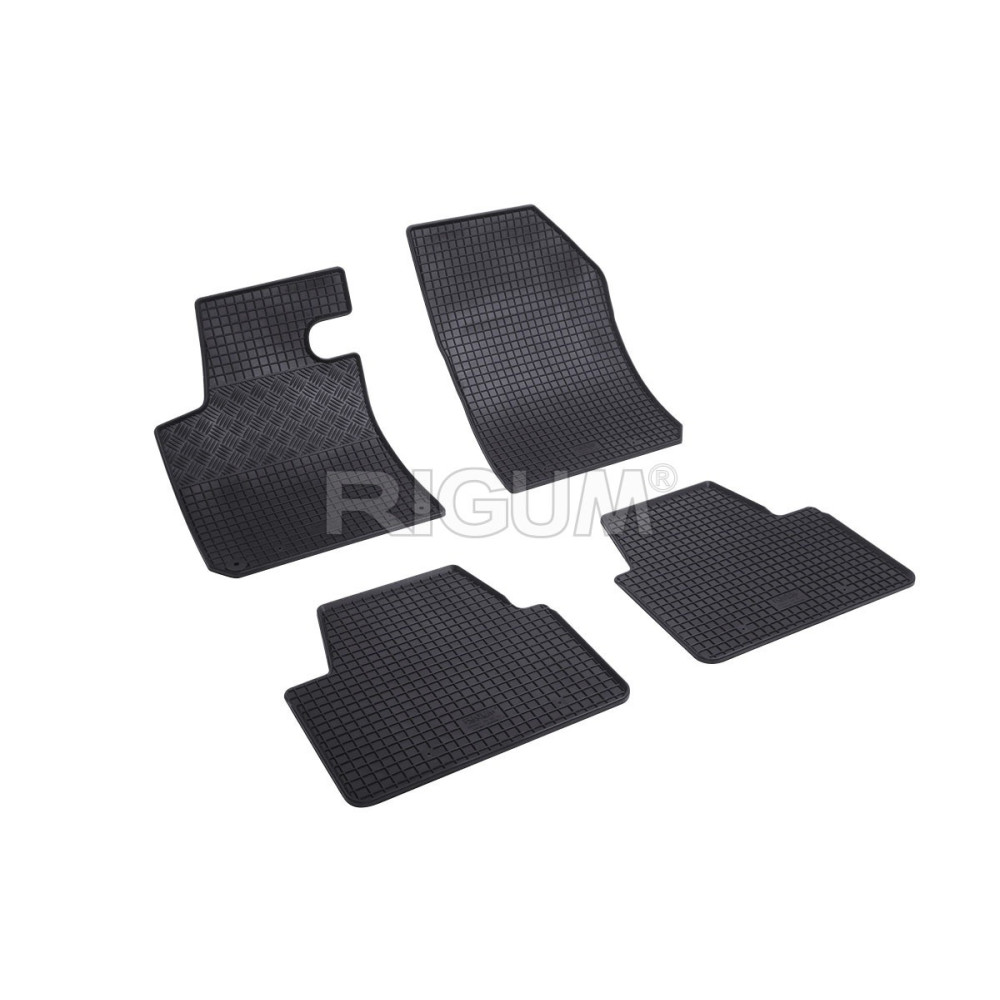 CAR RUBBER FLOOR MATS BLACK PEUGEOT 308 SW (2014-2022) RIGUM