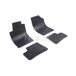 CAR RUBBER FLOOR MATS BLACK PEUGEOT 206 (2000-2009) RIGUM
