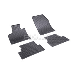 CAR RUBBER FLOOR MATS BLACK PEUGEOT 3008 (2016-...) RIGUM