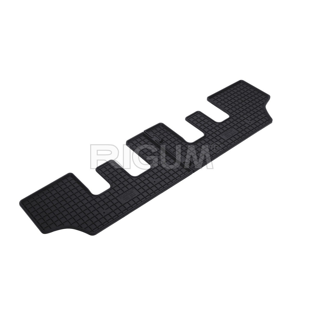 CAR RUBBER FLOOR MATS BLACK PEUGEOT 5008 3.row (2017-...) RIGUM