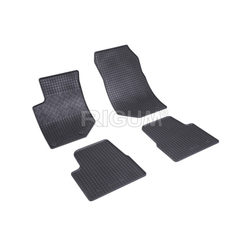 CAR RUBBER FLOOR MATS BLACK PEUGEOT 2008 (2020-...) RIGUM