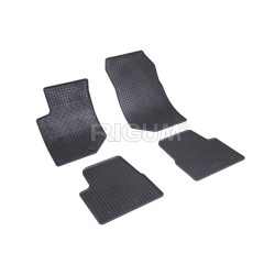 CAR RUBBER FLOOR MATS BLACK PEUGEOT 2008 (2020-...) RIGUM
