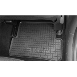 CAR RUBBER FLOOR MATS BLACK RENAULT CLIO III (2005-2012) RIGUM