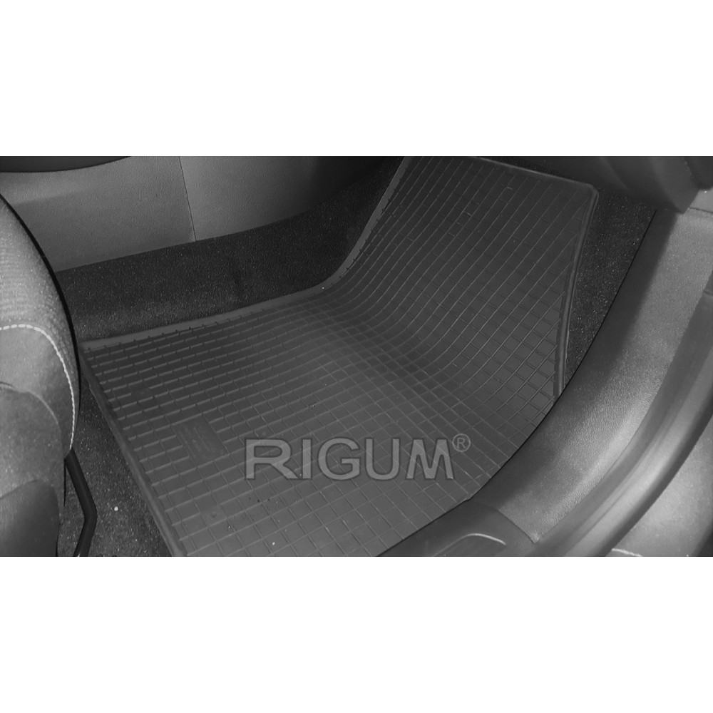 CAR RUBBER FLOOR MATS BLACK RENAULT MEGANE (2016-...) RIGUM