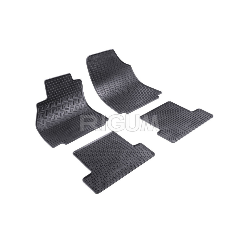 CAR RUBBER FLOOR MATS BLACK RENAULT MEGANE III (2008-2015) RIGUM