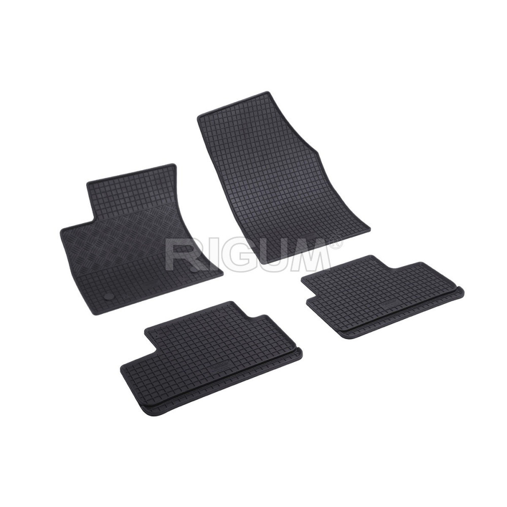 CAR RUBBER FLOOR MATS BLACK RENAULT MEGANE (2016-...) RIGUM