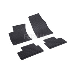 CAR RUBBER FLOOR MATS BLACK RENAULT MEGANE (2016-...) RIGUM