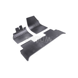 CAR RUBBER FLOOR MATS BLACK RENAULT GRAND SCENIC (2009-2016) RIGUM