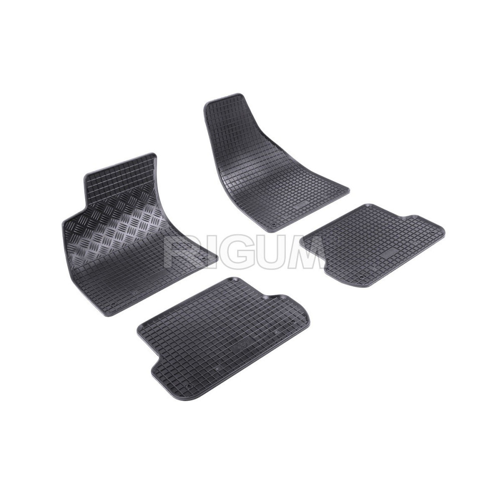 CAR RUBBER FLOOR MATS BLACK SEAT EXEO (2009-...) RIGUM