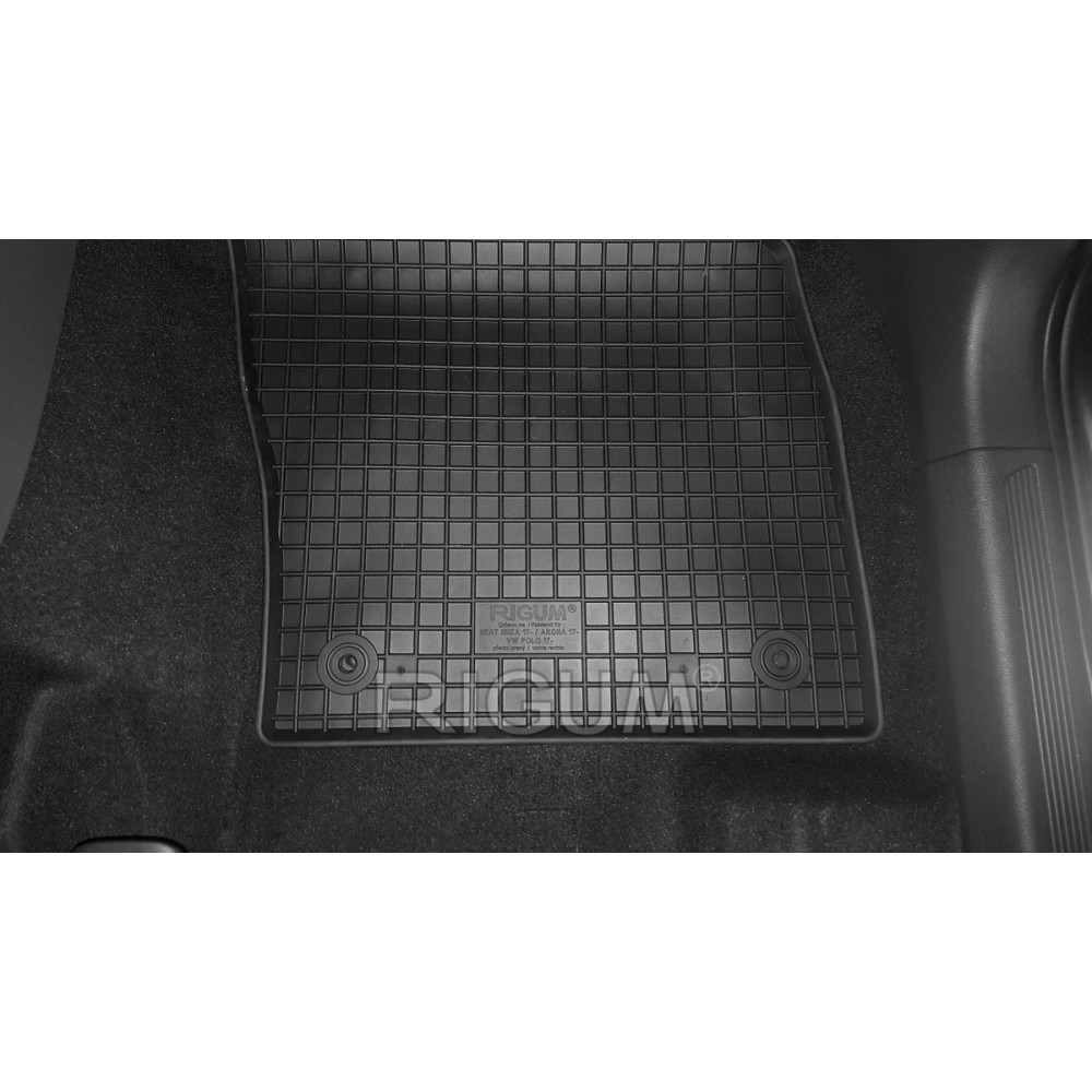 CAR RUBBER FLOOR MATS BLACK AUDI A1 (2019-...) RIGUM