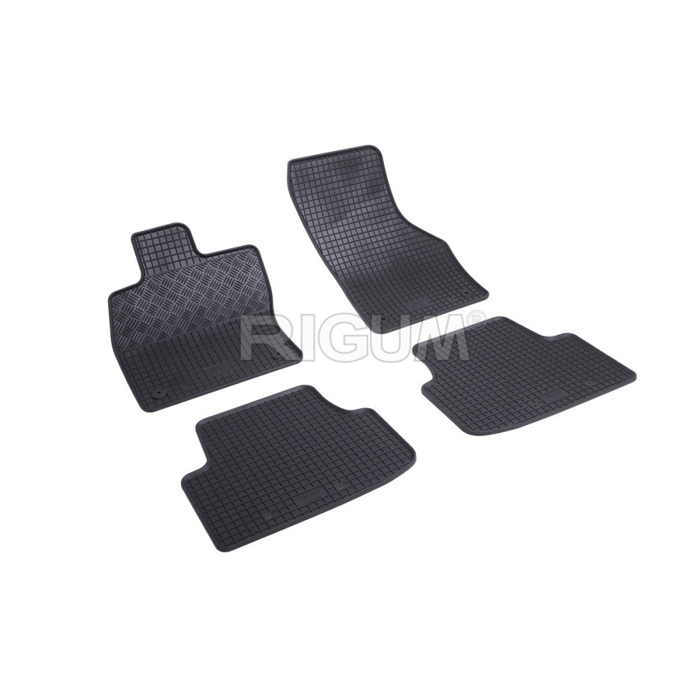 CAR RUBBER FLOOR MATS BLACK SEAT LEON (2020-...) RIGUM