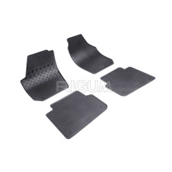 CAR RUBBER FLOOR MATS BLACK SKODA ROOMSTER (2006-...) RIGUM
