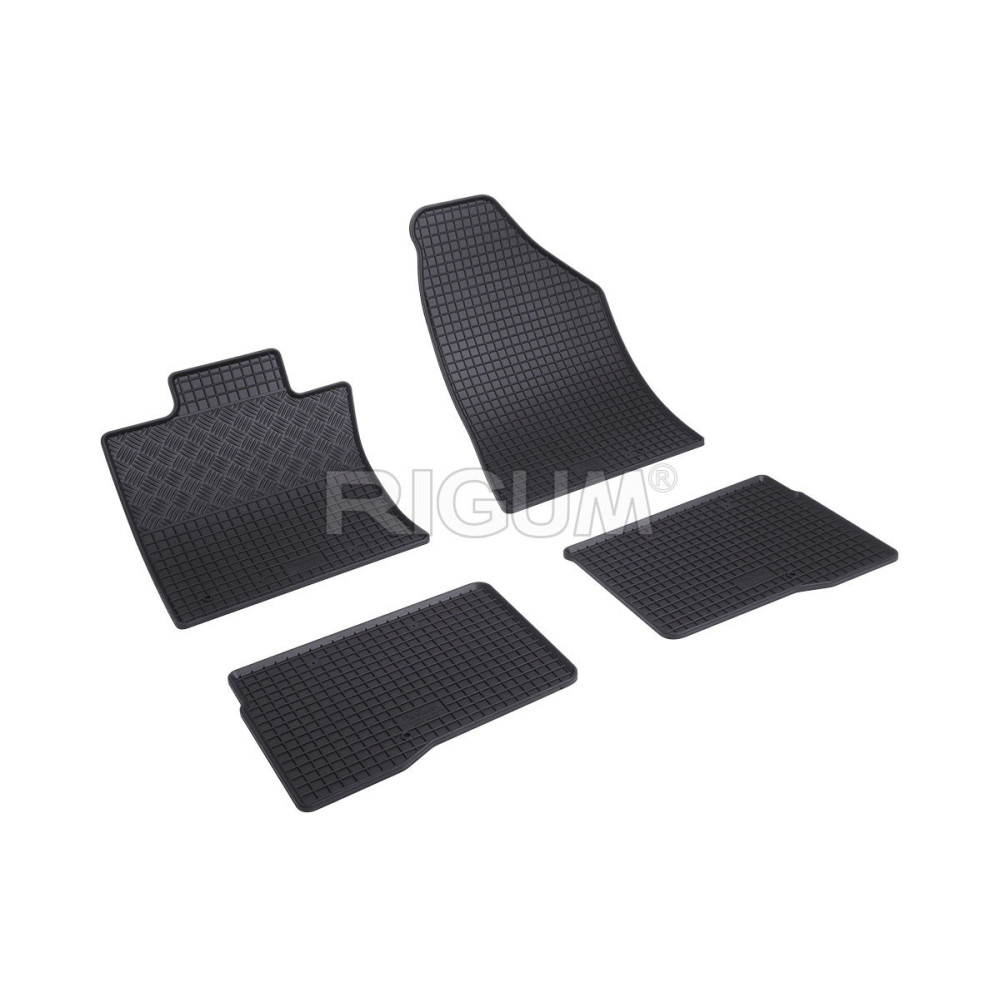 CAR RUBBER FLOOR MATS BLACK SSANG YONG KORANDO (2019-...) RIGUM