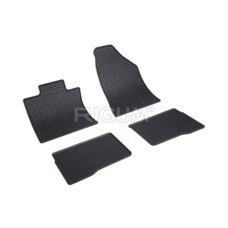 CAR RUBBER FLOOR MATS BLACK SSANG YONG KORANDO (2019-...) RIGUM