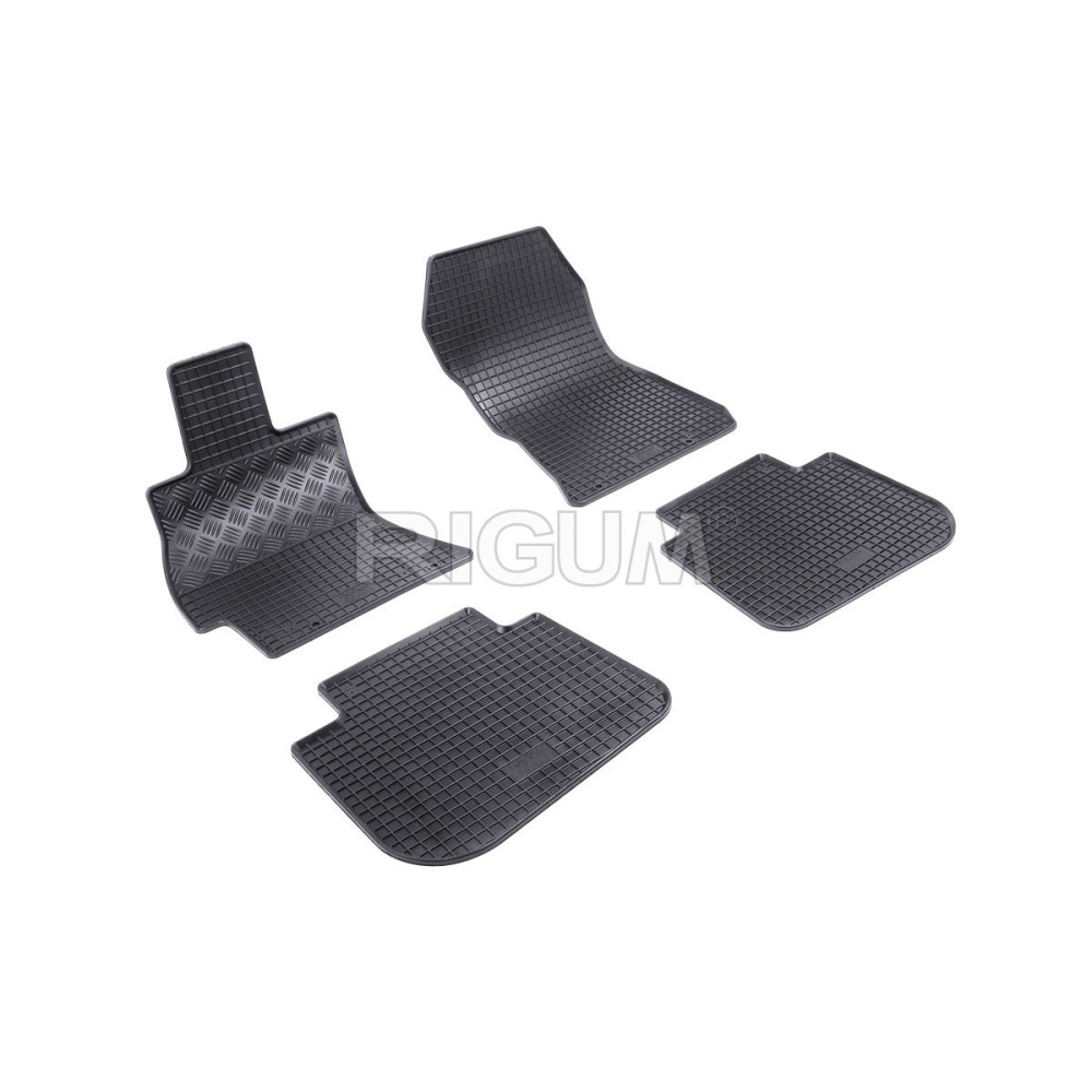 CAR RUBBER FLOOR MATS BLACK SUBARU OUTBACK (2009-2015)  RIGUM