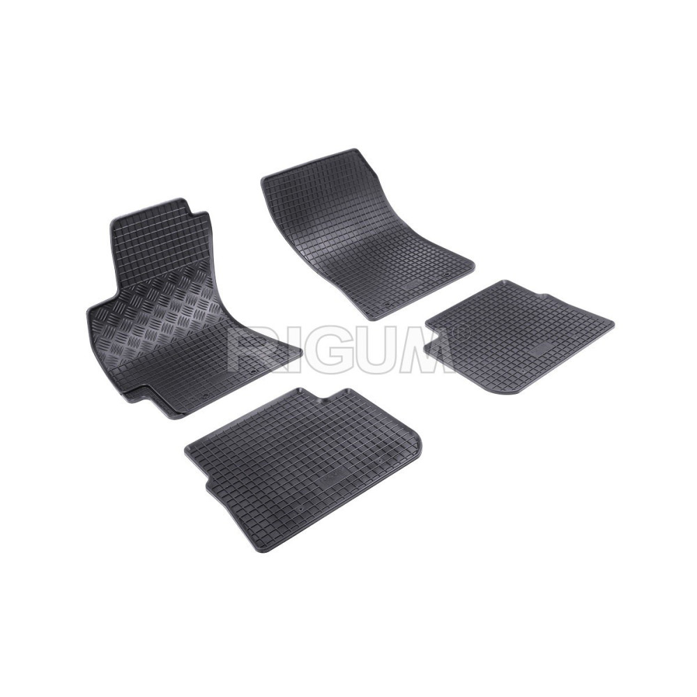 CAR RUBBER FLOOR MATS BLACK SUBARU FORESTER (2008-...) RIGUM
