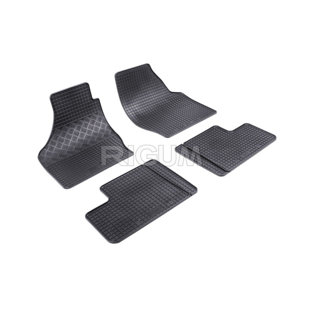 CAR RUBBER FLOOR MATS BLACK SUZUKI WAGON R+ (2004-...) RIGUM