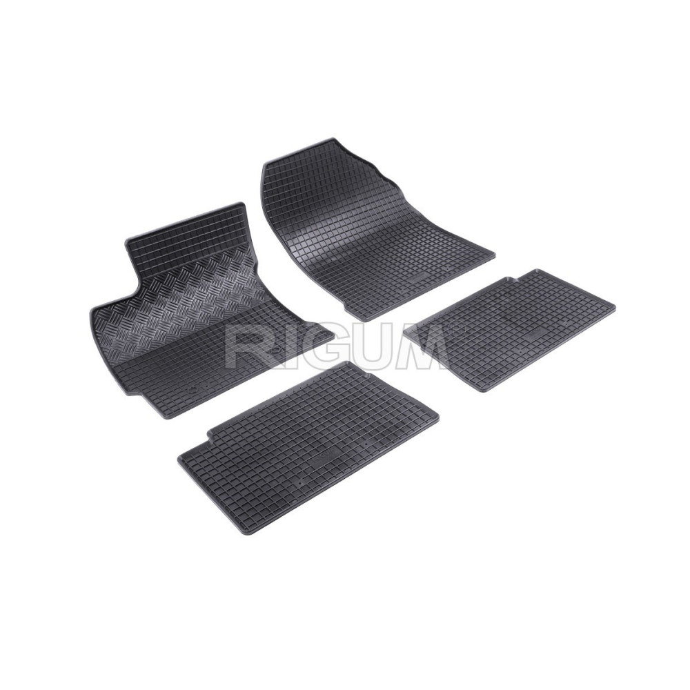CAR RUBBER FLOOR MATS BLACK TOYOTA AURIS (2013-2018)  RIGUM