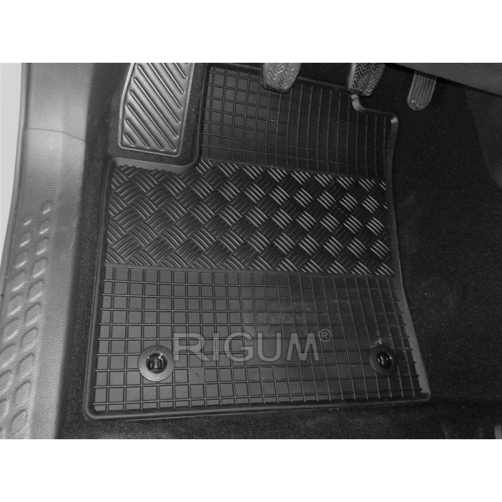 CAR RUBBER FLOOR MATS BLACK TOYOTA C-HR II (2023-...)  RIGUM