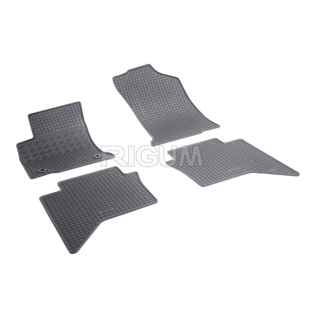 CAR RUBBER FLOOR MATS BLACK TOYOTA HILUX (2016-...) RIGUM