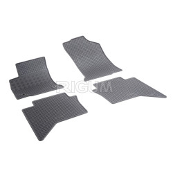 CAR RUBBER FLOOR MATS BLACK TOYOTA HILUX (2016-...) RIGUM