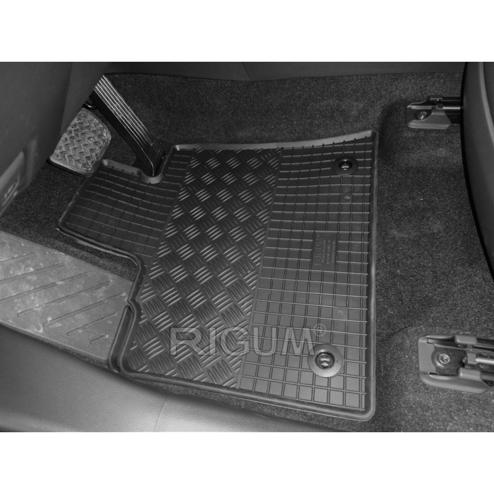CAR RUBBER FLOOR MATS BLACK TOYOTA RAV4 Automat.  (2019-...) RIGUM
