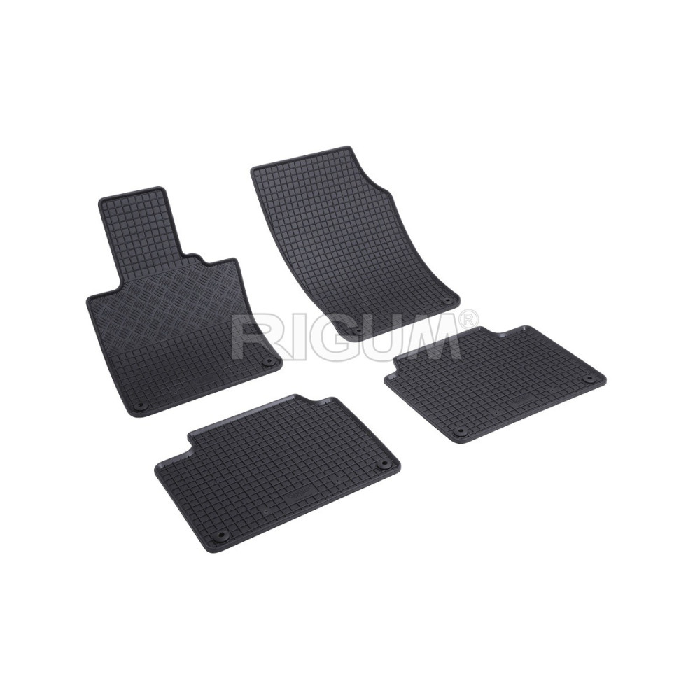 CAR RUBBER FLOOR MATS BLACK VOLVO S90 (2016-...) RIGUM