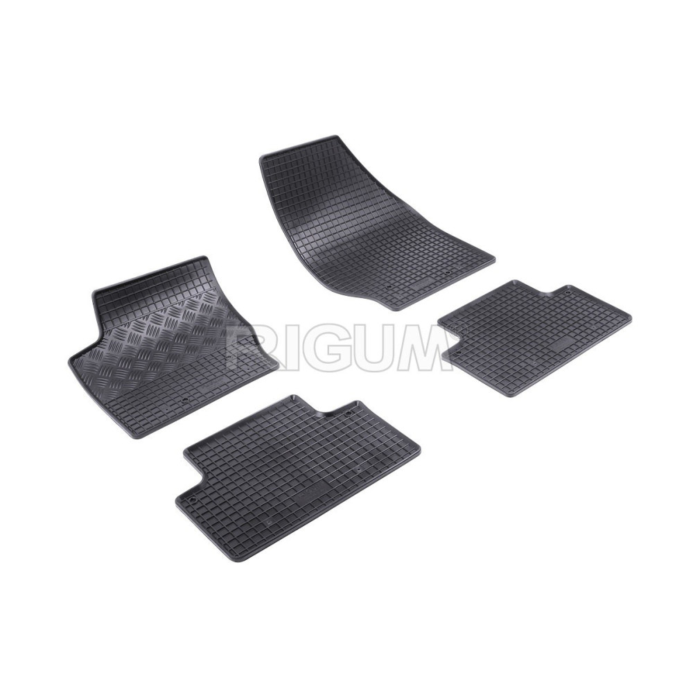 CAR RUBBER FLOOR MATS BLACK VOLVO XC90 (2003-2014) RIGUM